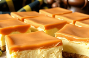 Hufflepuff’s Sweet Butterbeer Cheesecake Bars