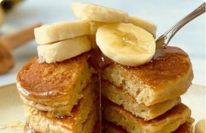 Banana Cottage Cheese Pancakes