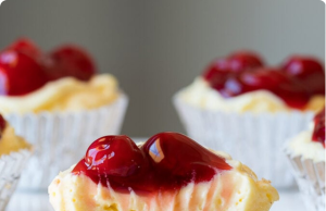 Quick Cherry No-Bake Cheesecakes