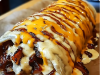 Loaded Bacon Cheeseburger Burrito with a Creamy Cheese Finish