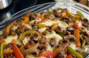 Keto Philly Cheesesteak Casserole
