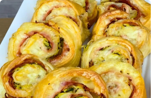 Ham and Cheese Puff Pastry Pinwheels
