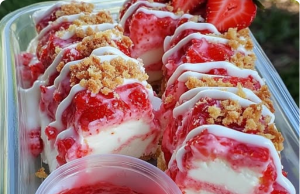 Strawberry Crunch Cheesecake Chunks