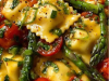 Ravioli with Tomatoes, Asparagus, Garlic, and Herbs