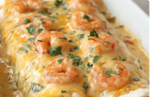 Shrimp Enchiladas with Cream Sauce