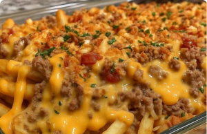 Cheeseburger French Fry Bake