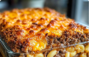 Mac and Cheese Meatloaf Casserole