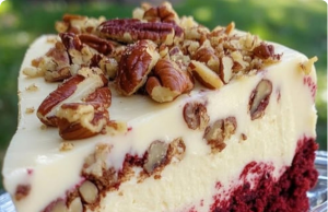 Butter Pecan Red Velvet Cheesecake