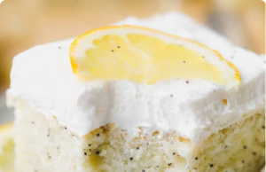 Lemon Poppyseed Cake with Whipped Lemon Buttercream