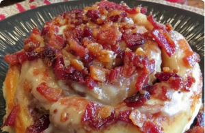 Easy Maple Bacon Cinnamon Rolls