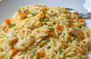 Creamy Chicken Pot Pie Orzo