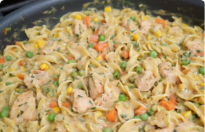 Chicken Pot Pie Pasta Skillet