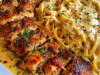Creamy Mozzarella Chicken Linguine in Garlic Cajun Butter