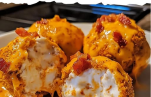 Buffalo Chicken Bacon Loaded Mozzarella Bombs