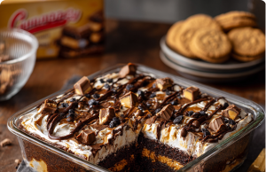 Peanut Butter Earthquake Cake