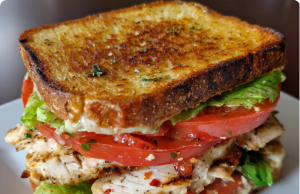 Garlic Butter Lettuce, Tomato & Grilled Chicken Sandwich
