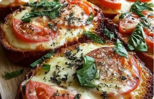 Tomato Basil Garlic Bread