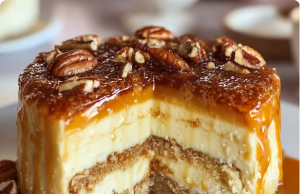 Crème Brûlée Caramel Pecan Cake: The Showstopping Dessert That Actually Has a Crackable Sugar Crust (No Custard Failures!)