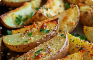 Irresistible Baked Garlic Parmesan Potato Wedges