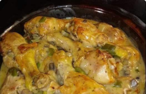 Baked Chicken Legs with Cream of Mushroom