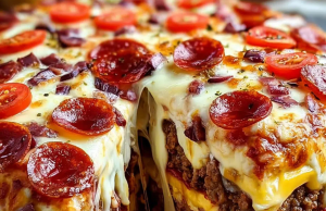 Ultimate Stuffed Layered Pizza Pie