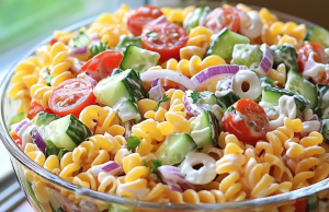 Layered Pasta Salad Bowl