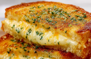 Garlic Bread Grilled Cheese