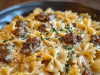 Creamy Beef & Bowtie Pasta