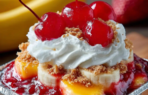 Strawberry Banana Crunch Cake Cups