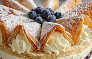 Puff Pastry Berry Cream Cake