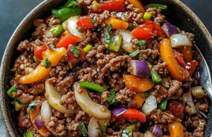 Mediterranean Ground Beef Stir-Fry