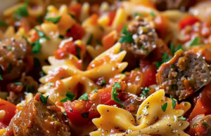 Italian Sausage With Bow Tie Pasta