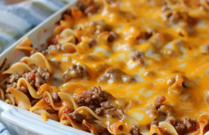 Easy Creamy Ground Beef Casserole