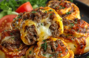 Garlic Butter Cheeseburger Rollups