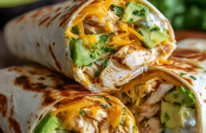 Chicken Avocado Ranch Burritos