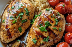 Garlic Herb Chicken with Rice, Mushrooms & Tomatoes