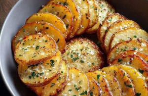 Air Fryer Garlic Parmesan Potato Rounds