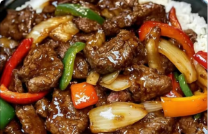 Chinese Pepper Steak with Onions & Peppers
