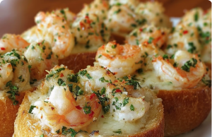 Crabby Shrimp Garlic Bread Bombs