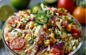 Mexican Coleslaw with Tomato & Corn