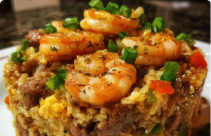 Shrimp Dirty Rice Skillet