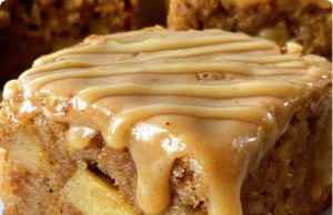 Apple Brownies with Maple Glaze