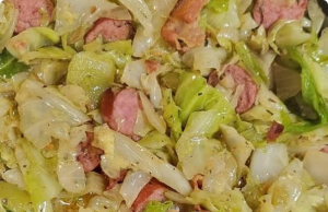 Fried Cabbage with Bacon and Onion