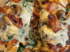 Smothered Chicken with Creamed Spinach, Bacon & Mushrooms