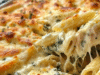 Spinach Dip Chicken Pasta Bake