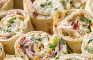 Vegetable Cream Cheese Tortilla Roll-Ups