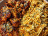 Garlic Parmesan Chicken Spaghetti in Creamy Cajun Three-Cheese Sauce