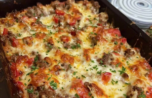 Philly Cheesesteak Casserole