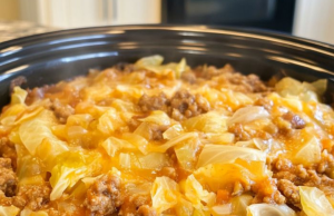Slow Cooker Amish Cabbage Roll Casserole
