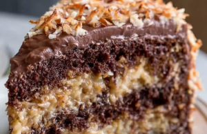 German Chocolate Cake with Coconut-Pecan Frosting